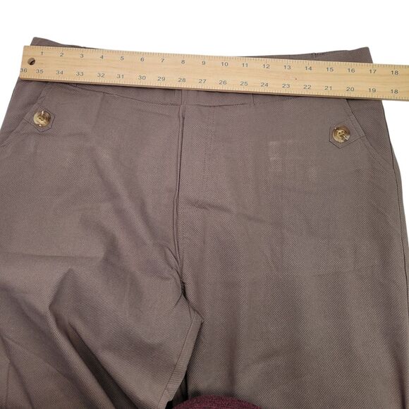 Women's Brown Wide Leg Pants Size X-Large Loose Baggie Casual Trousers - Picture 9 of 13